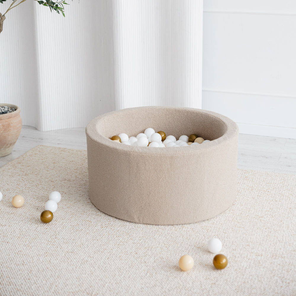 boucle ballenbad ballenbak rond beige bruin moje ballenbadballen ballenbakballen 
