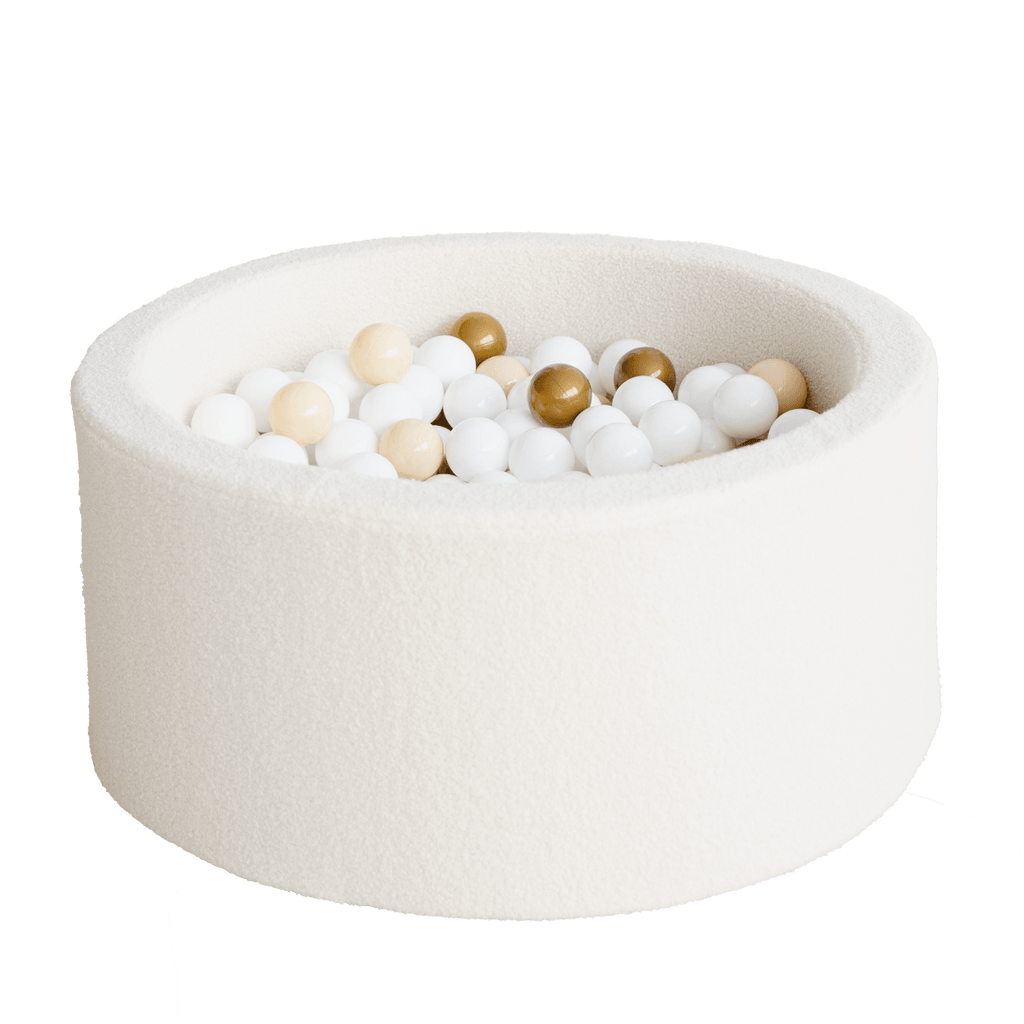 ballenbad ballenbak boucle cream ecru moje hoogte 40 cm rond