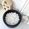 ballenbad ballenbak zwart graphite rond 40 cm hoog moje