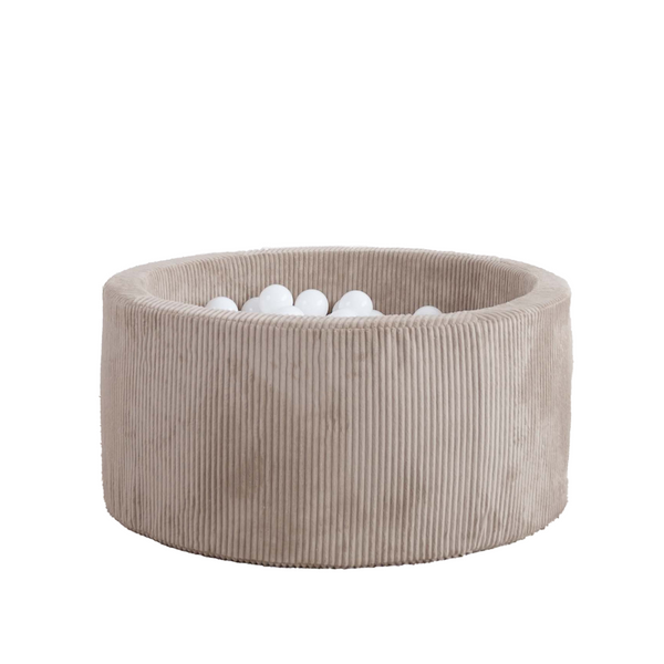 ballenbad ballenbak rib velvet rond moje ballenbadballen ballenbakballen dark beige