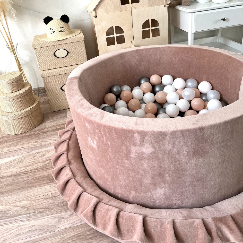 ballenbad ballenbak ballenbaden ballenbakken soft velvet moje velours bruin 