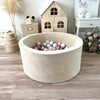 soft velvet beige ballenbad ballenbak moje ecru velours rond 40 cm hoog 