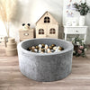 ballenbad ballenbak ballenbadje ballenbakje grijs grey velvet velours  40 cm hoog moje