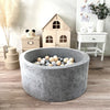 ballenbad ballenbak ballenbadje ballenbakje grijs grey velvet velours  40 cm hoog moje