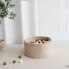 ballenbad ballenbak rond teddy beige bruin moje 40 cm hoog teddystof