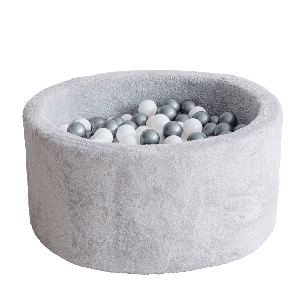 teddy teddystof ballenbad ballenbak rond grijs grey grijzeballenbak moje 