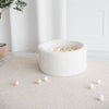 ballenbad ballenbak rond teddy wit white moje 40 cm hoog teddystof