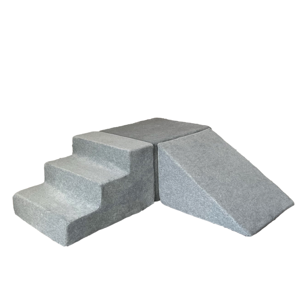 foam blokken ballenbad accessoires zachte blokken trapje moje grijs grey