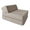 lounger zitbank bouclé beige bruin moje opvouwbaar logeerbed