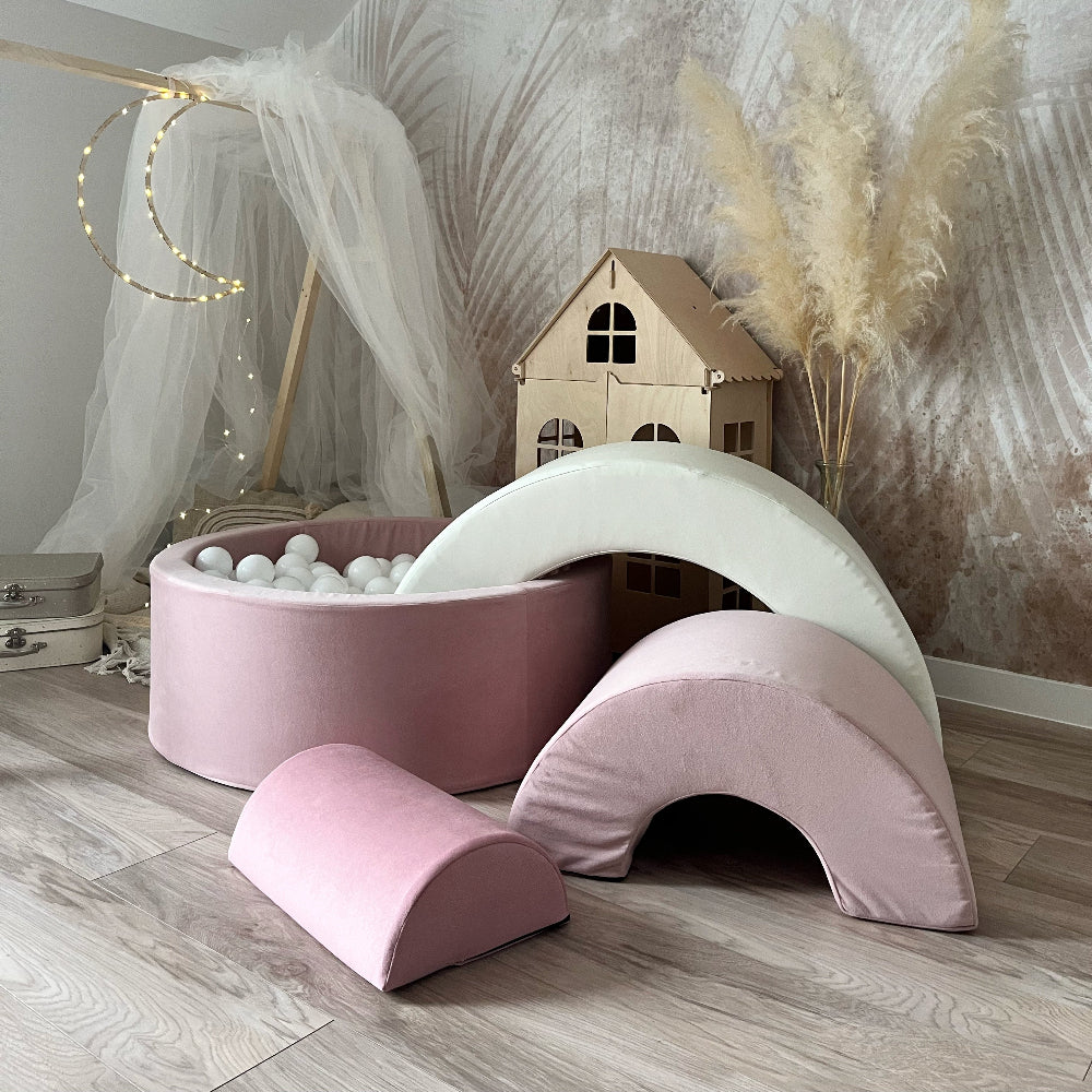 rainbow playset moje ballenbad ballenbak ballenbadballen ballenbakballen roze pink wit