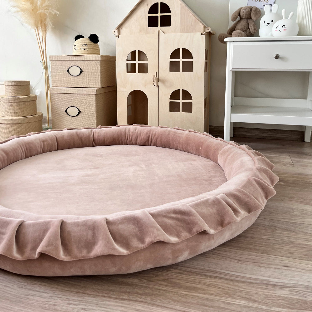 speelnest speelmat ronde speelmat babymat speelkleed moje beige bruin